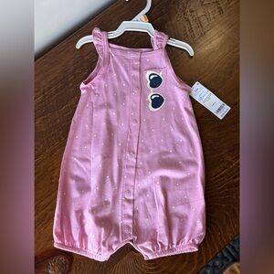 NWT Carters Romper with Snaps Baby Girl Size 12 months